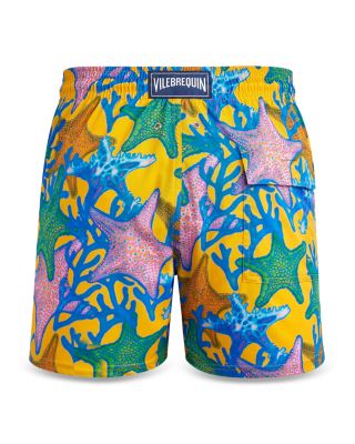Moorise Glowed Stars Print 6" Swim Trunks