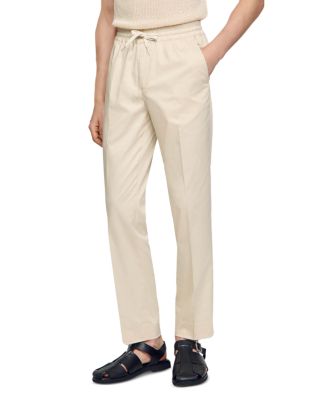 Sandro - Alpha Cotton Blend Straight Leg Drawstring Pants
