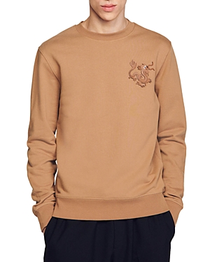 Shop Sandro Dragon Sweatshirt In Camel