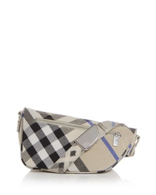 Burberry - Small Shield Check Messenger Bag