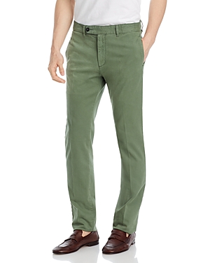 Shop Massimo Alba Cotton & Cashmere Garment Dyed Regular Fit Suit Pants In Salvia