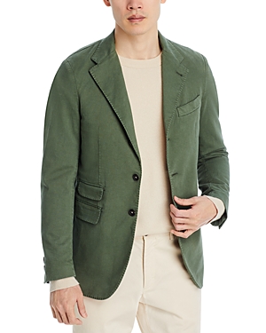 Shop Massimo Alba Cotton & Cashmere Garment Dyed Regular Fit Suit Jacket In Salvia