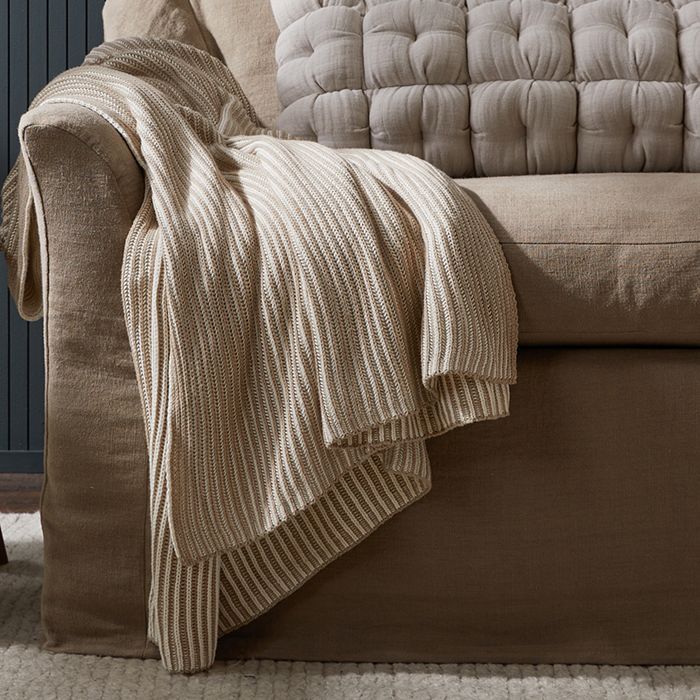 Parachute Two Tone Rib Knit Throw Bloomingdale's