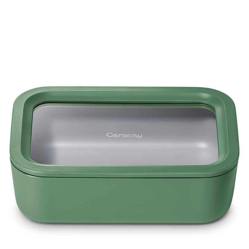 Caraway 6.6 Cup Rectangular Glass Food Container In Sage