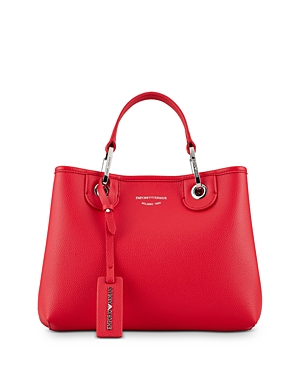 Shop Emporio Armani Myea Small Deer Print Shopper Tote In Red