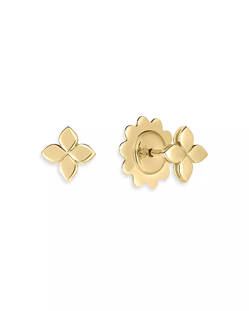 Roberto Coin 18K White Gold Love in Verona Flower Stud Earrings