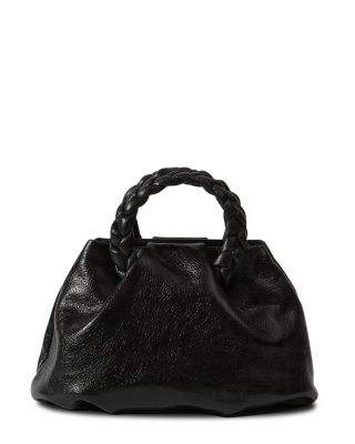 Hereu Bombon M Supple Shiny Leather Pleated Crossbody