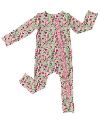 Laree + Co - Girls' Lochlyn Bamboo Ruffle Convertible Footie - Baby