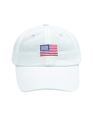 Shop Bits & Bows American Flag Baseball Hat In White, Red, And Blue