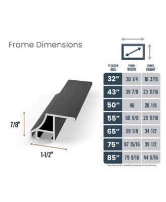  55" Customizable Alloy Scoop Frame for Samsung The Frame TV 2021-2023