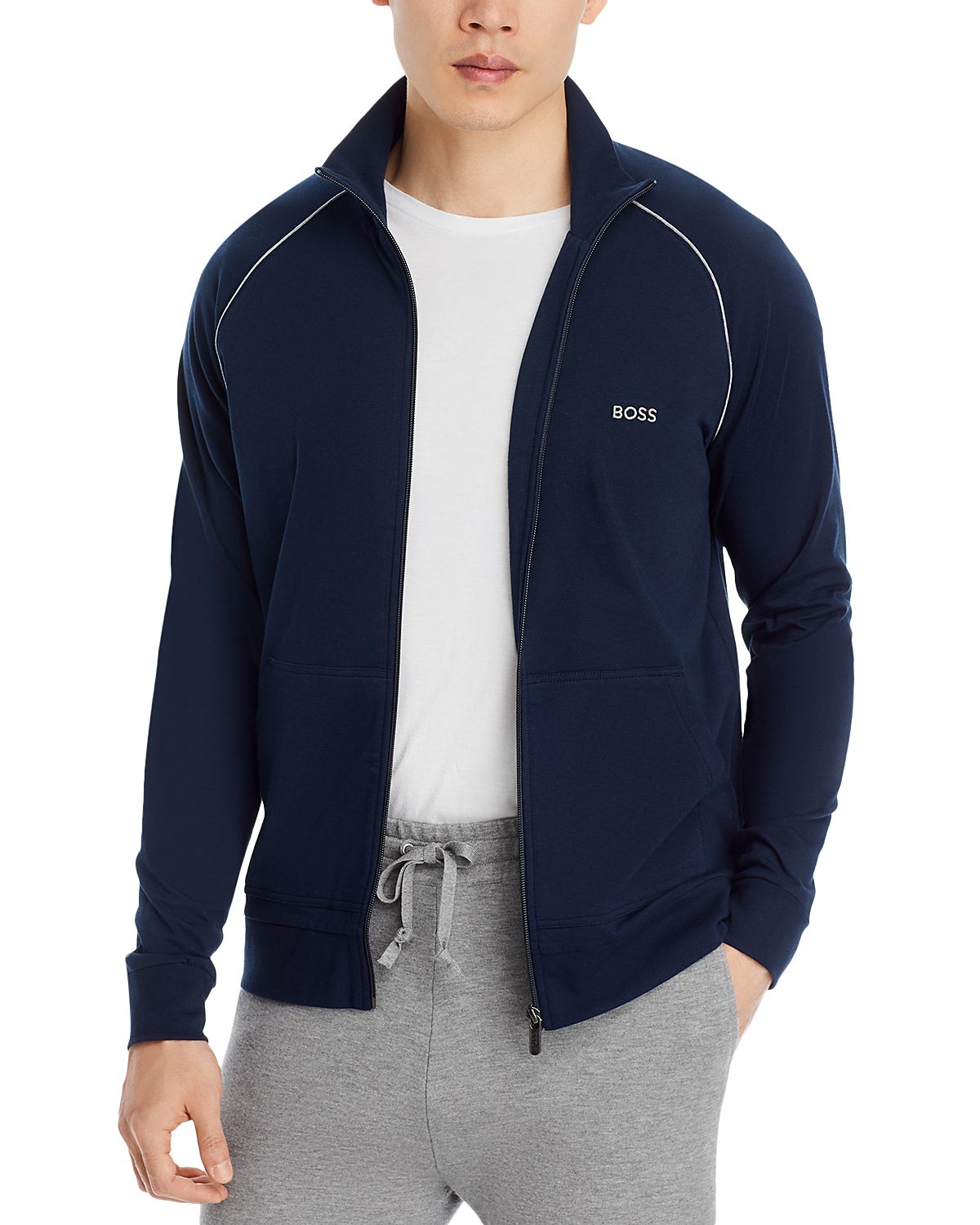 Boss Mix & Match Cotton Blend Full Zip Jacket