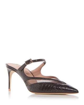 Malone Souliers - Women's Cristi Croc Embossed Pointed Toe Pumps