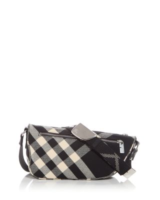 Burberry - Small Shield Check Jacquard Crossbody