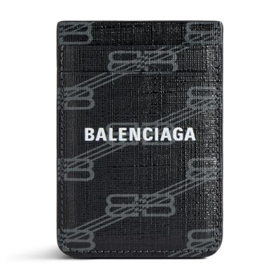 Signature Magnet Card Holder Bb Monogram Coated Canvas