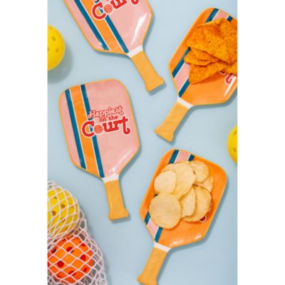 Pickleball Appetizer Plates, Set of 4