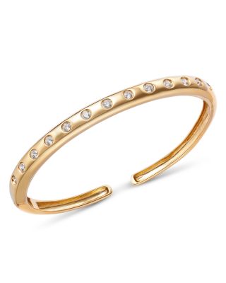 Bloomingdale's Fine Collection Diamond Bezel Cuff Bangle Bracelet in 14K Yellow Gold, 1.0 ct. t. w.