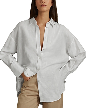 Shop Reiss Sian Relaxed Shirt In White