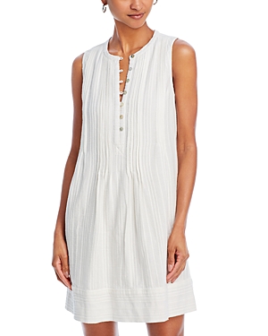 Shop Faherty Isha Linen Dress In White
