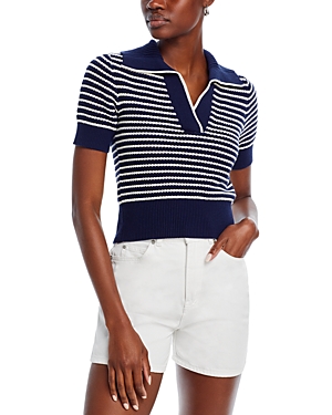 Shop Vineyard Vines Textured Short Sleeve Polo Sweater In Nautical Navy
