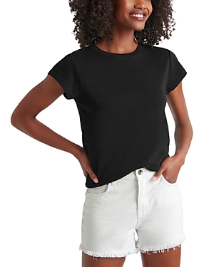 Shop Splendid Faye Crewneck Tee In Black