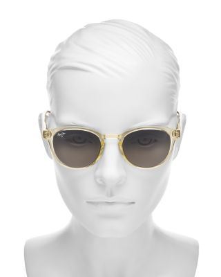 Hiehie Polarized Round Sunglasses, 50 mm