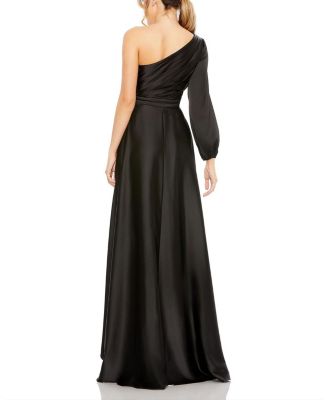 High Low One Shoulder Flowy Gown