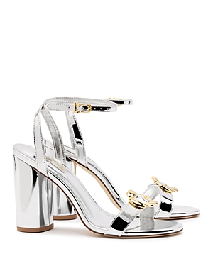 Larroude Women's Maizie Strappy High Heel Sandals In Silver