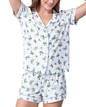 Shop Pj Salvage Blueberry Shorts Pajama Set In Ivory