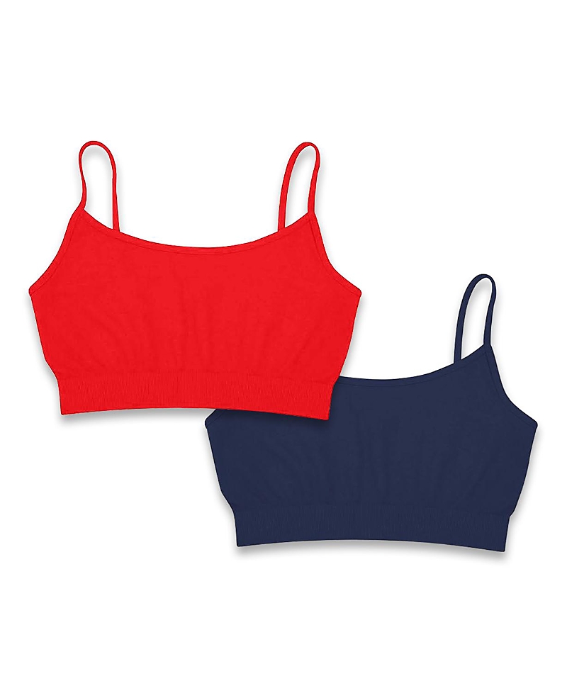 Shop Malibu Sugar Bundle Of Two Bandeau Bra Cami 8-14 - Big Kid In Navy-red