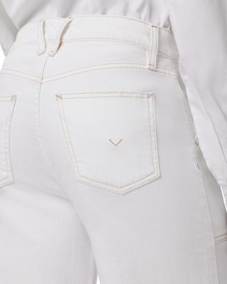 Jodie Cropped Wide Leg Jeans in White