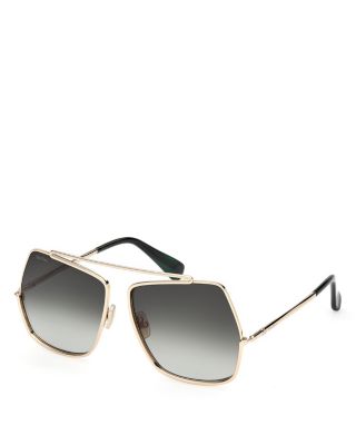 Max Mara Pilot Sunglasses, 58mm