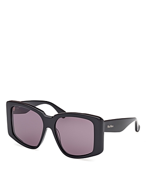 Shop Max Mara Butterfly Sunglasses, 57mm In Black/purple Solid