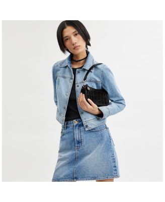 COACH Mini Croc Embossed Leather Swinger 20 | Bloomingdale's