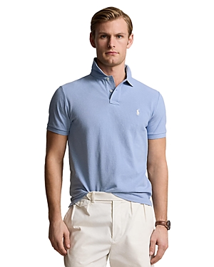Shop Polo Ralph Lauren Classic Fit Mesh Polo Shirt In Pastel Blue
