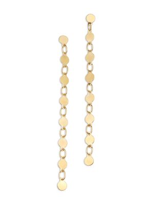Moon & Meadow 14K Yellow Gold Polished Pebble Long Drop Earrings