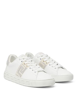 Versace - Women's Embellished Greca Low Top Sneakers