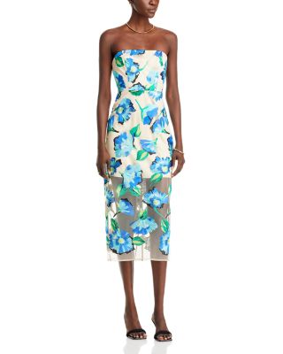 MILLY - Pictorail Pop Strapless Dress