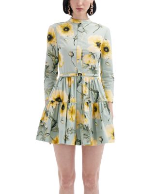 Oscar de la Renta - Floral Print Mini Dress