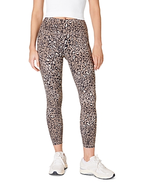 Shop Sweaty Betty Power 7/8 Workout Leggings In Brown Realistic Leopard Print