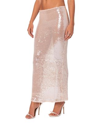Riki Sheer Sequin Maxi Skirt