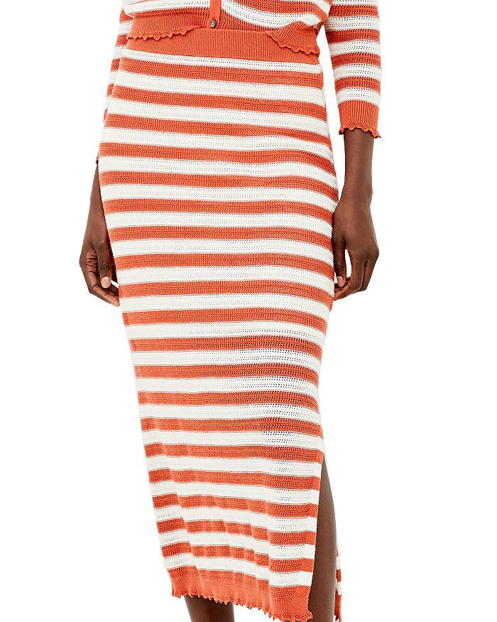 French Connection Women's Isdra Mix Print Tiered Skirt Yellow Size 6