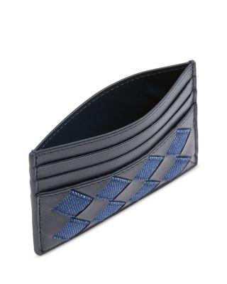 Bottega Veneta Intrecciato Leather & Denim Card Case