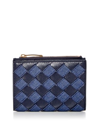 Bottega Veneta Intrecciato Leather & Denim Bifold Wallet