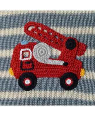 Knit Cotton 10" Fire Truck Pillow