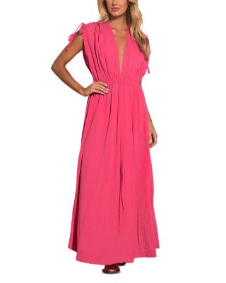 Elan Tie Shoulder Open Back Maxi Dress | Bloomingdale's