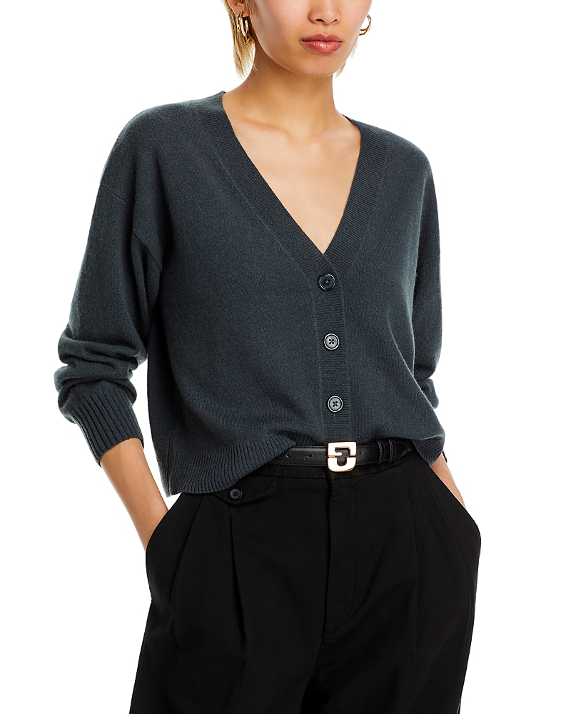 AQUA CASHMERE V-NECK CARDIGAN - EXCLUSIVE