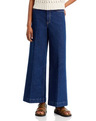 PAIGE - Harper Wide Leg Ankle Jeans in Casa