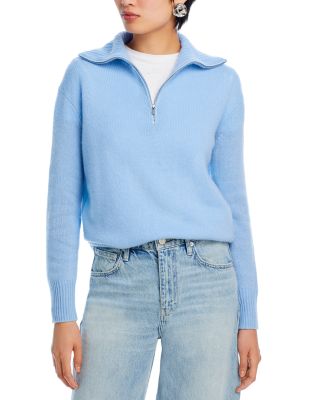 C by Bloomingdale's Cashmere - Drop Shoulder Half Zip Cashmere Sweater - Exclusive