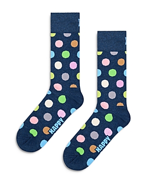 Shop Happy Socks Big Dot Socks In Navy