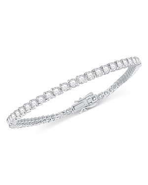Bloomingdale's Certified Diamond Double Prong Tennis Bracelet In 14k White Gold, 5.0 Ct. T. W. In White